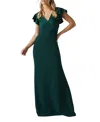 Coast Petite V-neck Maxi Bridesmaid Dress In Green