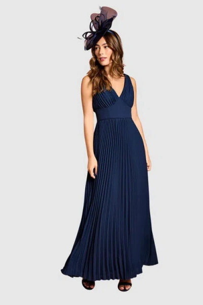 Coast Plunge Neck Maxi Dress In Blue