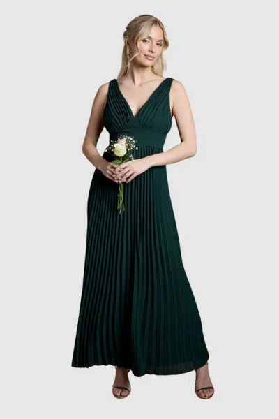 Coast Plunge Neck Maxi Dress In Green