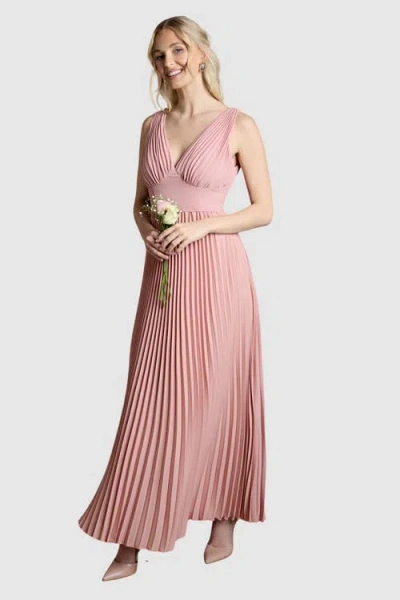 Coast Plunge Neck Maxi Dress In Pink