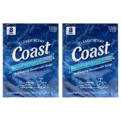 Coast Refreshing Deodorant Soap - Classic Scent By  For Unisex - 8 X 4 oz Soap - Pack Of 2 In Transparent