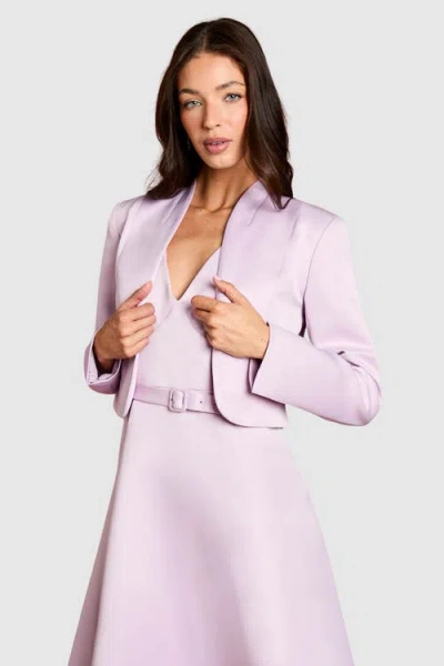 Coast Satin Crop Jacket In Purple