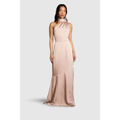Coast Satin One Shoulder Maxi Dress In Pink