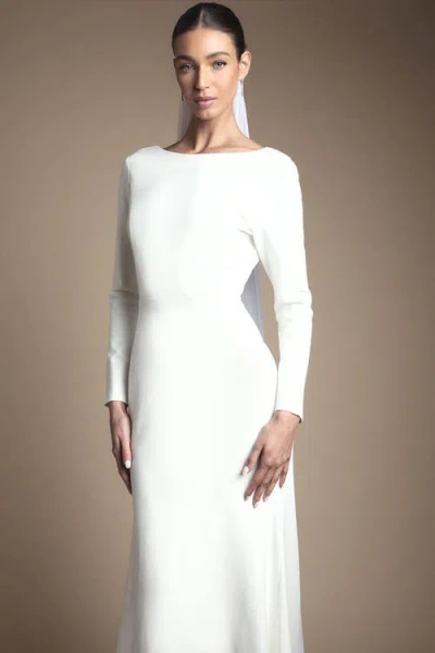 Coast Slash Neck Maxi Dress In White