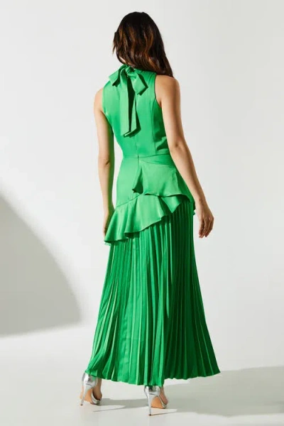 Coast Sleeveless Ruffle Satin Dress In Multi