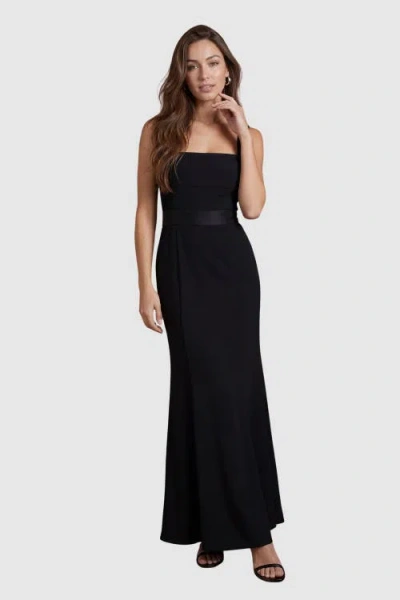Coast Square Neck Satin Maxi Dress In Black