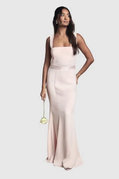 Coast Square Neck Satin Maxi Dress In Pink