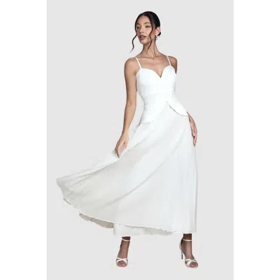 Coast Strappy Crepe Maxi Dress In White