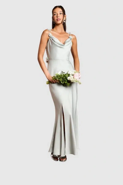 Coast Trappy Floral Cowl Neck Maxi Dress In Green