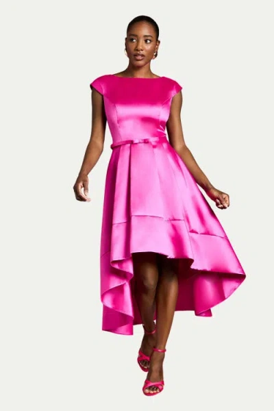 Coast Twill Hi-lo Midi Dress In Purple