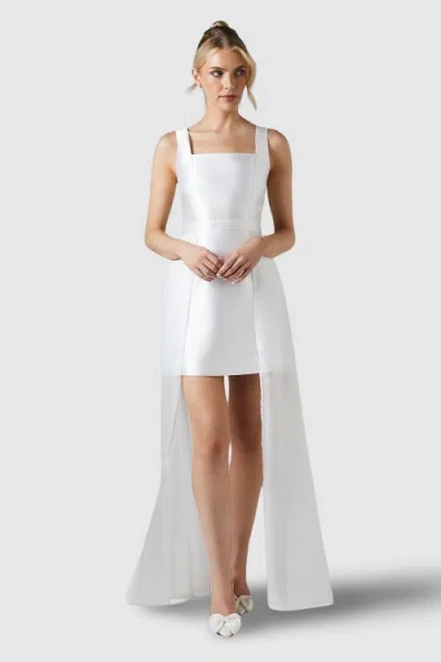 Coast Twill Mini Wedding Dress In White