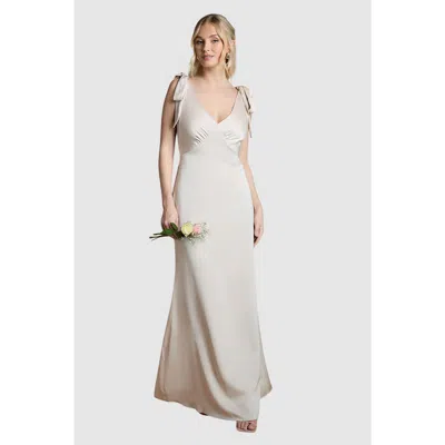 Coast V-neck Crepe Maxi Dress In Gold