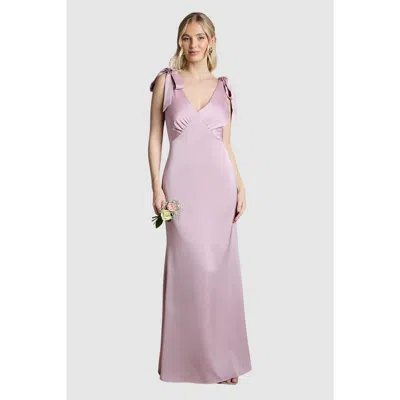Coast V-neck Crepe Maxi Dress In Pink