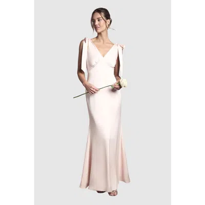 Coast V-neck Crepe Maxi Dress In Pink