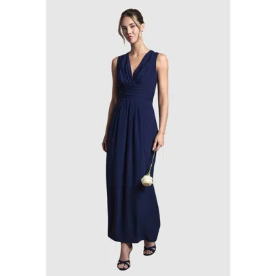 Coast V-neck Wrap Maxi Dress In Blue