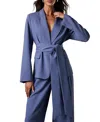 Coast Wrap Tie Front Blazer In Blue