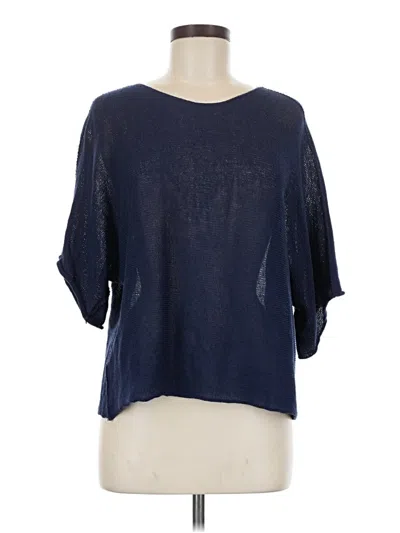 Pre-owned Coastal Bloom Poncho In Blue