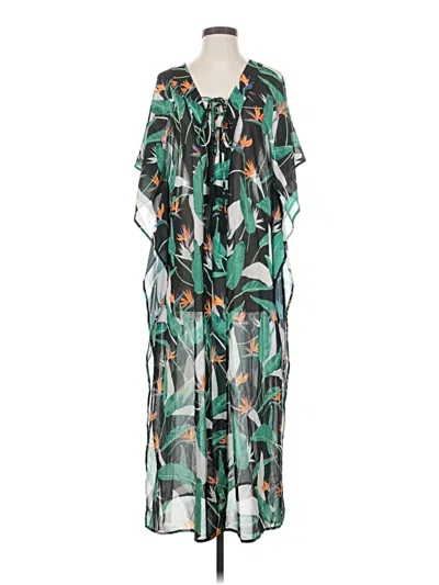 Pre-owned Coastal Blue Swimsuit Cover Up In Green