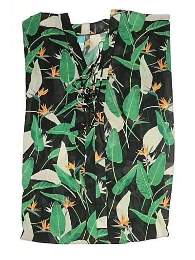 Pre-owned Coastal Blue Swimsuit Cover Up In Green