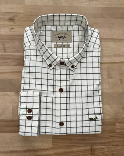 Coastal Cotton Cotton Stretch Woven Button Up In Cypress In Multi