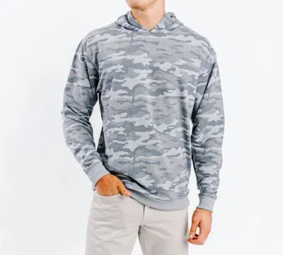 Coastal Cotton French Terry Hoodie In Grey Camo