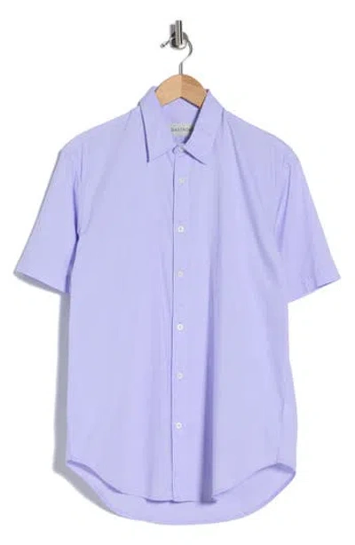 Coastaoro Eben Short Sleeve Button-up Shirt In Purple