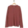 Coastaoro Melangia Knit Henley In Port