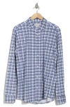 Coastaoro Porta Trim Fit Jersey Button-up Shirt In Navy