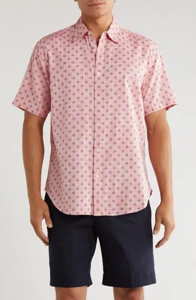 Coastaoro Starburst Short Sleeve Shirt In Pink