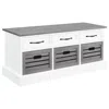 Coaster Alma 3-drawer Storage Bench White And Weathered Grey