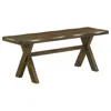 Coaster Alston X-shaped Dining Bench Knotty Nutmeg