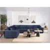 Coaster Atlantic 6-piece Upholstered Modular Sectional Sofa Blue In Blue