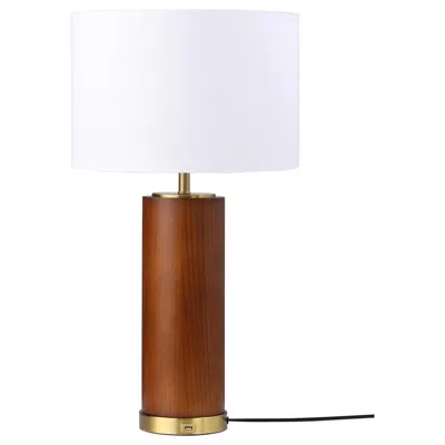 Coaster Aziel Drum Shade Bedside Table Lamp Cappuccino And Gold In Brown