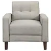 Coaster Bowen Upholstered Track Arms Tufted Chair Beige