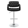 Coaster Brandi Adjustable Bar Stool Black And Chrome
