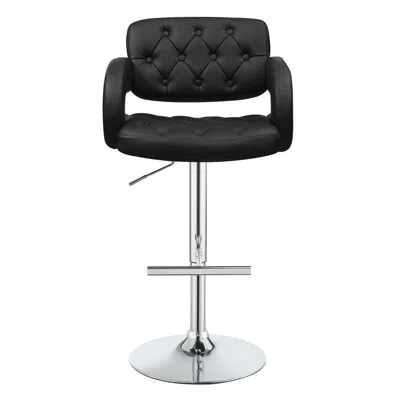 Coaster Brandi Adjustable Bar Stool Black And Chrome