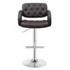 Coaster Brandi Adjustable Bar Stool Chrome And Brown