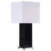 Coaster Bridle Square Shade Bedside Table Lamp Black