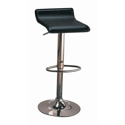 Coaster Co. Of America 29" Upholstered Backless Adjustable Bar Stools Black And Chrome (set Of 2)