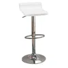 Coaster Co. Of America 29" Upholstered Backless Adjustable Bar Stools White And Chrome (set Of 2)