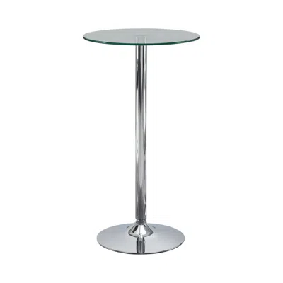 Coaster Co. Of America Abiline Glass Top Round Bar Table Chrome