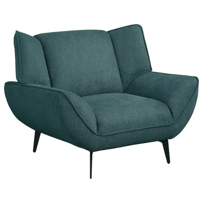Coaster Co. Of America Acton Upholstered Flared Arm Accent Chair Teal Blue