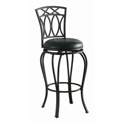 Coaster Co. Of America Adamsville Upholstered Swivel Bar Stool Black