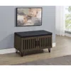 Coaster Co. Of America Addie 2-door Padded Entryway Shoe Storage Bench Smoked Oak In Gray