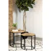 Coaster Co. Of America Adger 2-piece Hexagon Nesting Tables Natural And Black