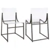 Coaster Co. Of America Adino Acrylic Dining Side Chair Black Nickel (set Of 2) In White