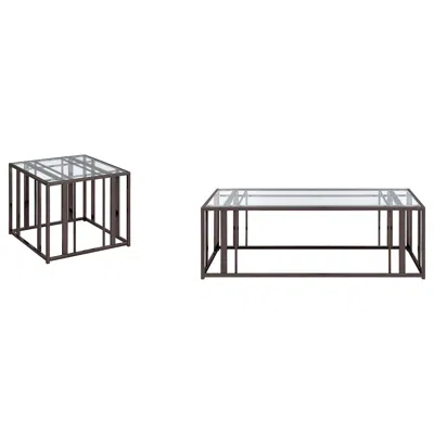 Coaster Co. Of America Adri 2-piece Coffee And End Table Set Black Nickel