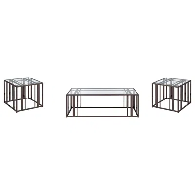 Coaster Co. Of America Adri 3-piece Coffee And End Table Set Black Nickel