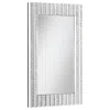 Coaster Co. Of America Aideen Rectangular Wall Mirror With Vertical Stripes Of Faux Crystals