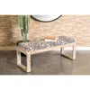 Coaster Co. Of America Aiden Sled Leg Upholstered Accent Bench Black And White
